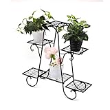 Das Pflanzenregal Metall ist aus stabilem und dickem Eisen hergestellt, es ist haltbar und langlebig. Um Biegen, Verblassen und Abblättern zu vermeiden und nicht leicht zu verformen. Das Blumenregal verfügt über eine starke Tragfähigkeit, so dass jede Ablage bis zu 20 kg wiegen kann, während der mittleren Ablage bis zu 30 kg Pflanzen aufnehmen kann.
