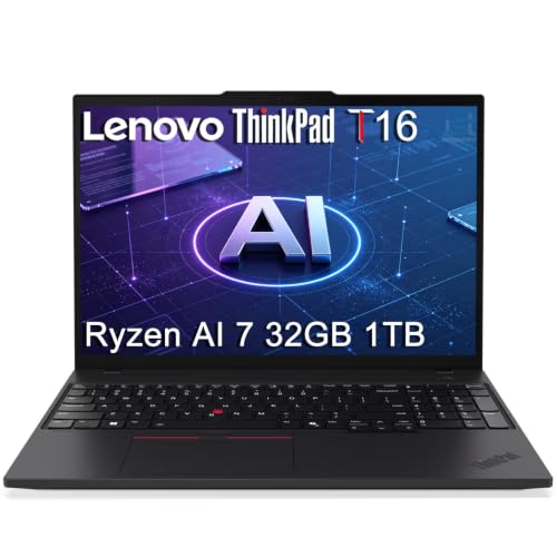 Image of Lenovo ThinkPad T16 Laptop, AMD Ryzen AI 7 PRO 350, 32GB DDR5, 1TB SSD
