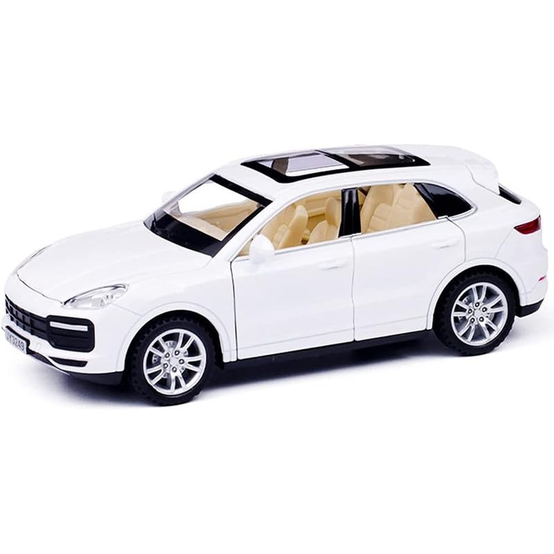 Image of Kids Model 1:32 Caynen Die Cast Metal Car Pull Back Action Opening Doors with Realistic Engine Sound Lights Toy Car Gift for Boys - Multi