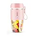 Mini Przenośny Blender, 350 ml Personal Blender Małe Owoce Mikser Elektryczny USB Akumulator Sokowirówka Cup Owoce Mieszanki Mieszanki Mieszanki Home Travel,Pink