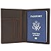 Polare Men's Slim RFID Blocking Leather Passport Holder Travel Bifold Wallet (Brown)
