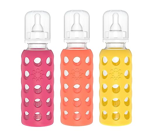 Lifefactory Glass Baby Bottles 9 oz (3-Pack)