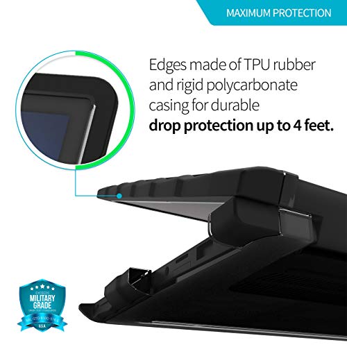Gumdrop DropTech Case Designed for Dell Latitude 7389 and 7390 13 Inch 2-in-1 Laptop for K-12 Students, Kids - Black, Shock Absorbing, Extreme Drop Protection