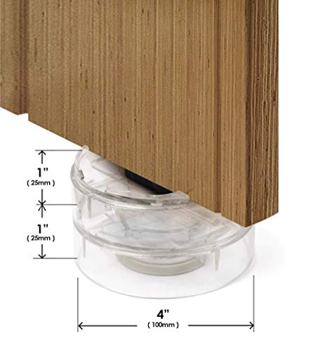 Slipstick Cb658 Stack-Its 1 Inch Adjustable Bed Risers/Furniture Risers (Set Of 8) Lifts Height 1", 2", Or 3" When Stacked - Clear Heavy Duty Raisers #TOP3