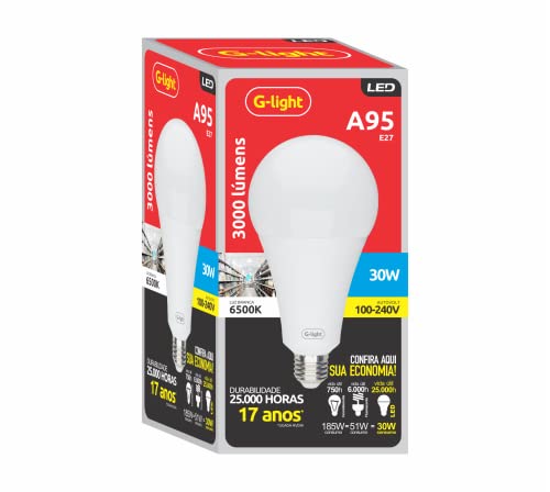 LED ENCE A95 30W 6500K E27 AUTOVOLT - CAIXA 10 unidades