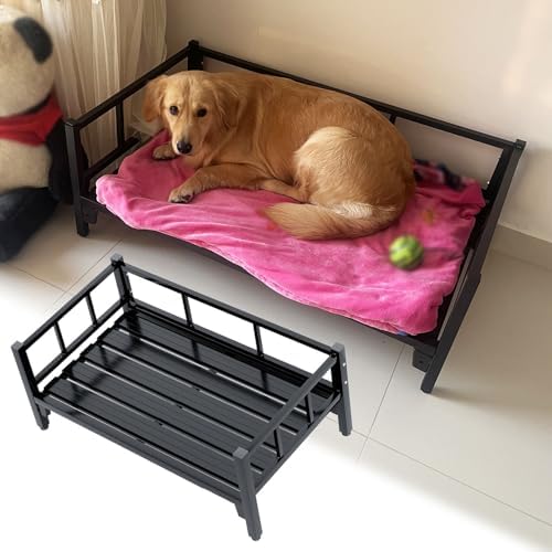 Elevated Dog Bed - Heavy Duty Metal Raised Pet Couch for Indoor/Outdoor Use, Ideal for Senior Dogs & Cats, Comfortable, Durable, Weather-Resistant Design