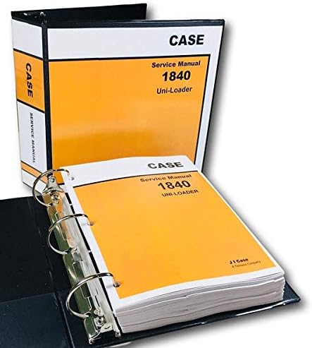 Case 1840 Uni-Loader Skid Steer Service Repair Manual Technical Shop Book Binder