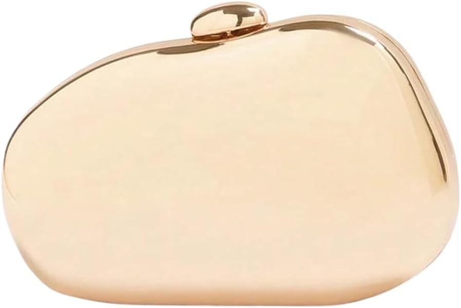 Women Glossy Acrylic Clutch Bag Smooth Novelty Small Metallic Crossbody Shoulder Chain Handbag for Party Weeding