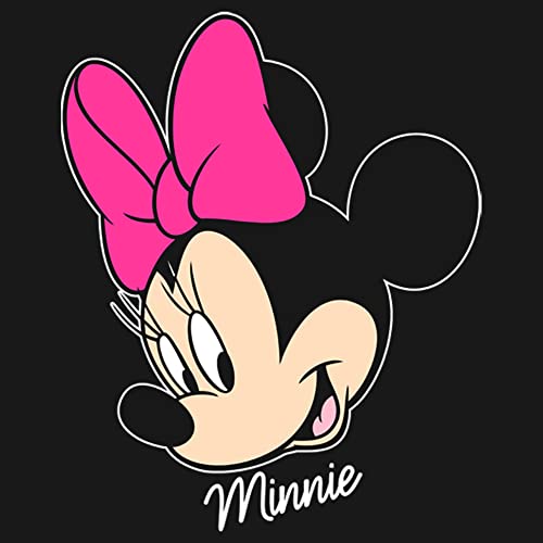 Disney Characters Minnie Big Face Girl's Solid Crew Tee2