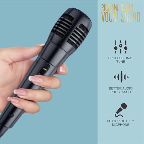 Image of TP TROOPS Microphone,Dynamic Vocal Microphone for Speaker,Wired Handheld Mic with On /Off Switch and 6ft Detachable Cable