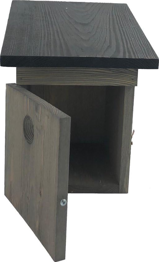 Vogelhaus 21 x 19 x 25 cm – Nistkasten für Meisen, Holz, FSC-Zertifiziert, mit Zugangstür und Futterpaket