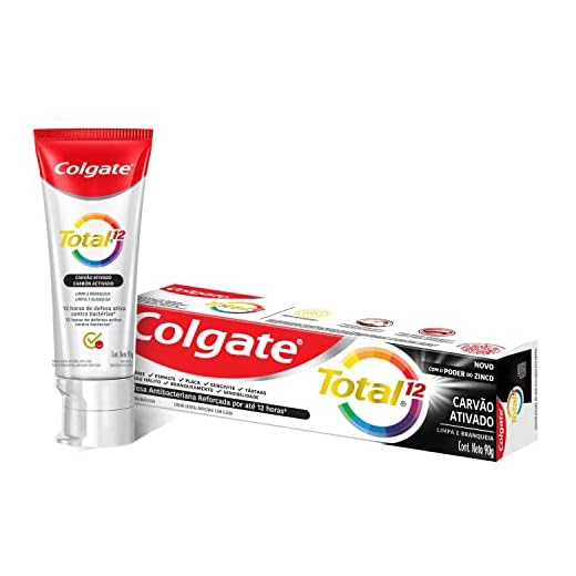 Colgate Creme Dental Total 12 Carvão Ativado 90G