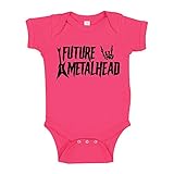 Future Metal Head Baby Bodysuit Infant One Piece NB Cyber Pink