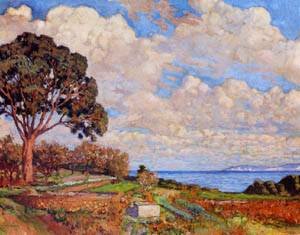 Large Tree Near The Sea 1919 : tableau d'un grand arbre pour salon lumineux