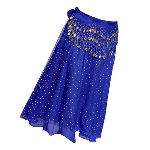 DYNWAVE Saia Feminina de Dança Do Ventre Vestido com Corrente Na Cintura para Presente de Senhora -