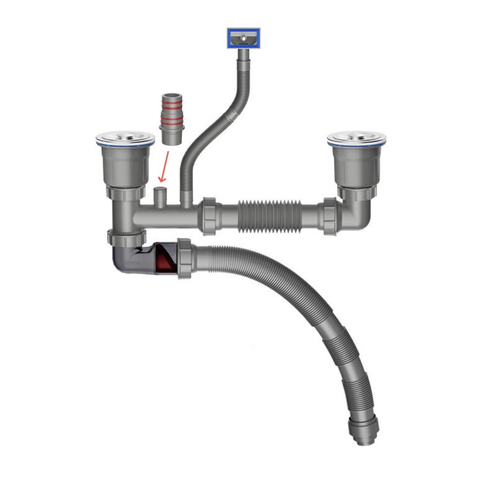 Evier de Cuisine en Acier Inoxydable Évier Double Bac avec 2 Trous de Montage Evier de Cuisine Kit, 78 * 43 * 20 cm (Noir)