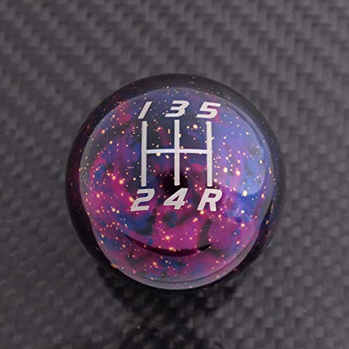 Billetworkz Cosmic Space Shift Knob, Compatible Replacement for 2002-2014 Subaru WRX 5 Speed (Cosmic Purple)
