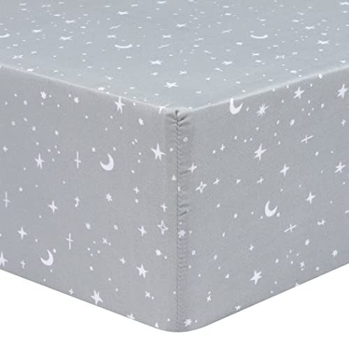Image of Sammy & Lou Celestial 2-Pack Microfiber Fitted Crib Sheet Set, Fits Standard Crib Mattress 28 in x 52 in; Fully Elasticized,