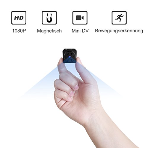 Preisvergleich Produktbild Mini Kamera, TODAYI Überwachungskamera kleine Kamera 1080P tragbare Kindermädchen-Kamera mit Bewegungserkennung IR Nachtsicht Sicherheit Cam