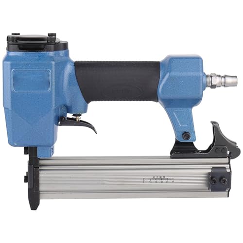 XoTiq Pneumatic Nail Gun, Air Construction Stapler, Air Nailer Stapler for Woodworking, Nail Gun Pneumatic Trim Finish Pin Gun for Cabinets, Craft Work Picture Frame Assembly Woodworking Projects
