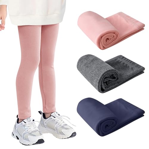 Leggings en coton filles lot de 3 pantalons extensibles automne printemps qui ne vrillent pas