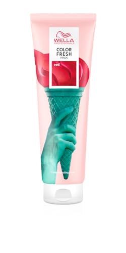Wella Professionals Color Fresh Mask Red – Haarkur für eine sichtbare Transformation der Haarfarbe – pflegende Tönung mit Avocadoöl – für aufgehelltes und helles Haar – 150 ml