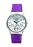 Orologio da polso Jolly con cinturino in ecopelle e cassa in acciao inossidabile, con scatola regalo (Viola)