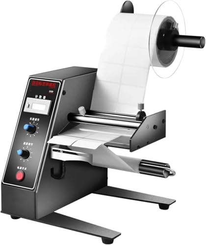 Distributore automatico di etichette, display digitale, velocità regolabile per un'etichettatura efficiente delle bottiglie