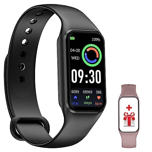 Smartwatch, Reloj Inteligente Hombre Mujer - Oxímetro (SpO2) Caloría Podómetro Sueño Pulsometro, iP68 Impermeable Pantalla de 1,47", Pulsera Actividad Compatible con Teléfonos Android e iOS (2 Correa)