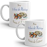 ❤️ POUR TOUTES OCCASIONS : un duo de mugs personnalisable avec 2 prénom à offrir à Noël, pour un anniversaire ou une fête ou tout simplement pour faire plaisir à une personne de votre entourage ou tout simplement à votre moitié qui pensera tous les jours à vous en prenant son petit-déjeuner