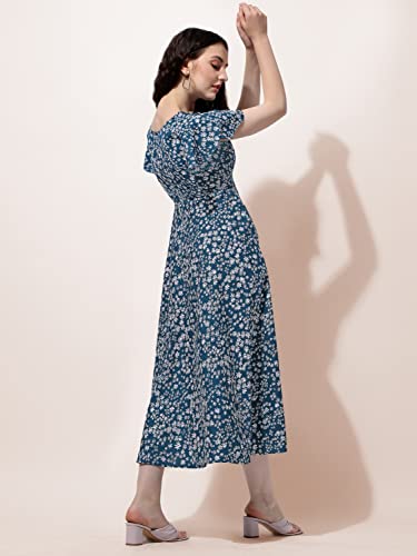 Image of OOMPH! Dress for Women Stylish | One Piece for Women Long | Trendy Long One Piece Summer Outfit | Lightweight Flared Maxi Dress for Casual & Holiday Wear