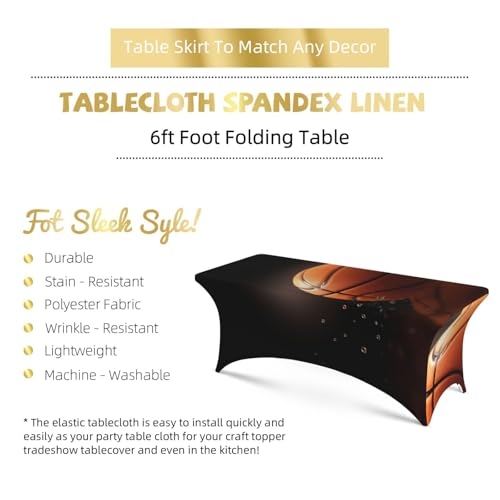 Nappe de basket-ball rectangulaire en élasthanne extensible pour table de fête