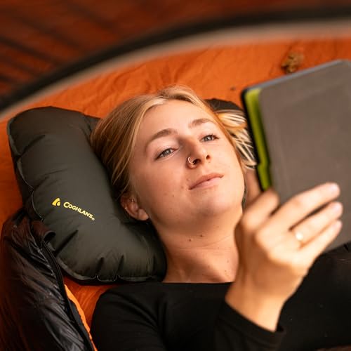 Almohada inflable de poliéster para viaje compacta miniatura 6
