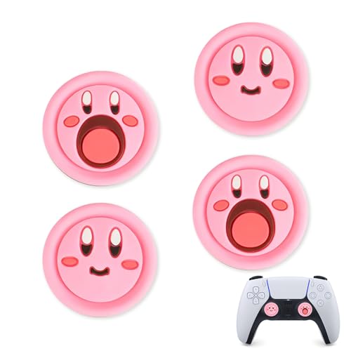 Image of PERFECTSIGHT Cute Thumb Grip Caps for Switch 2, PS5 PS4 Xbox Series XS Xbox One Switch PRO Controller Steam Deck, 4PCS Soft Rubber 3D Thumbsticks Button Joystick Cover, KB Mouth