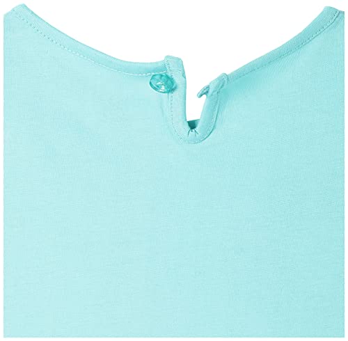 Image of Cotton a-line Knee-Length Girls' Dresses & Jumpsuits (ESOS40069LTGFR SEA Green 01-02YRS 1 2 Years)