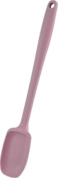 Carrotez Silicone Spoon Spatula, 9.4 inch Heat Resistant Cooking Spoon, Spoonula, Non Stick Spatula for Stir Fry, Cooking, Baking - Dusty Pink