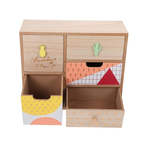 Boîte de rangement en bois tiroirs armoire bijoux gain de place