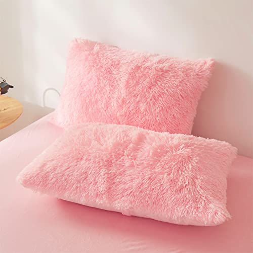 FOPPA Fluffy Pillow Cases Pink 26