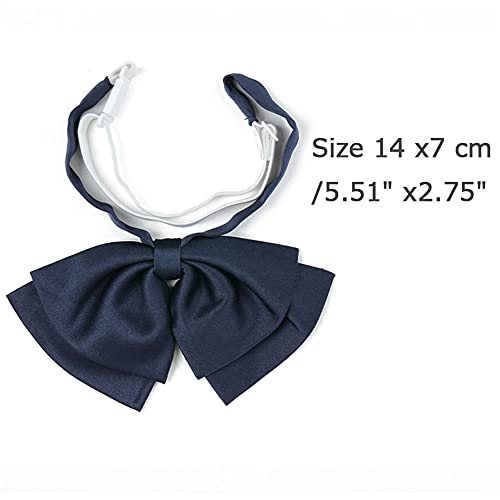 FASELE Japanese School Uniform Anime Lolita Sailor Womens Girls Cosplay Bow Tie Adjustable Satin Necktie Bowtie Colourful2