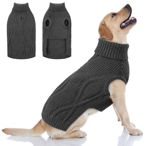 Queenmore Maglione Cane XXL Lana Elasticizzata, Maglioncino Cane con Apertura