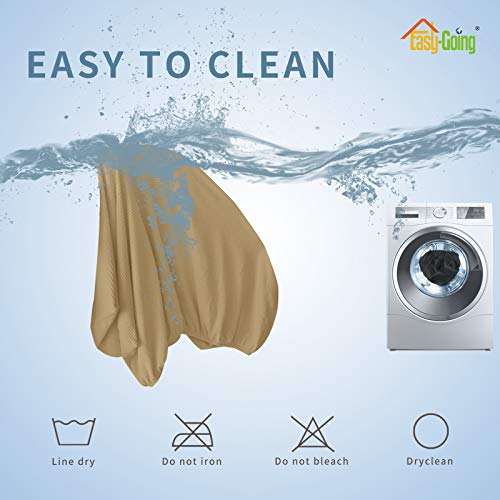 Image of Easy-Going Stretch Cushion Cover Sofa Cushion Furniture Protector Sofa Seat Sofa slipcover Sofa Cover Soft Flexibility with Elastic Bottom(Sofa Cushion,Golden) | Sofa Cushion Furniture Protector Sofa Seat sofa slipcover Washable sofa cover soft with Elastic Bottom Golden