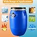LIGUIEN Plastic Barrels, Food Grade Barrel with Lid, Blue Barrel, Plastic Drum, Agriculture Or Industrial, Multifunctional Shipping Container for Home Brewing(100L)