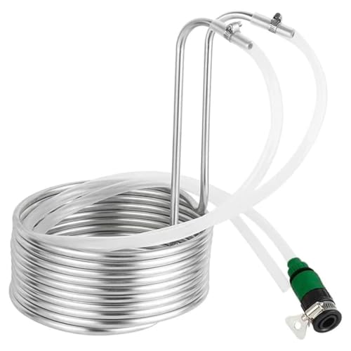 FUWQEPA Tubo Enfriador Mosto, Serpentín Enfriamiento Cerveza Enfriadores Mosto Inmersión Acero Inoxidable Restaurante Fácil Limpiar Espiral Barra Elaboración Cerveza Casera Hotel(Cooling Coil Set)