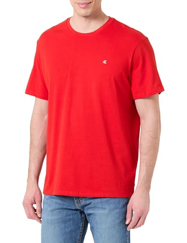Calvin Klein Herren SS Classic Monogram Tee LV04RD254G Tees, RED (Adrenaline Rush), L, Rot (Adrenaline Rush), L