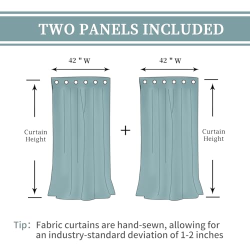 BGment Natural Linen Look Cream Semi Sheer 63 Inch Curtains 2 Panel Set for Bedroom, Grommet Light Filtering Casual Textured Privacy Curtains for Living Room (Each 42 x 63 Inch, Ivory Cream) by BGment - Image 7