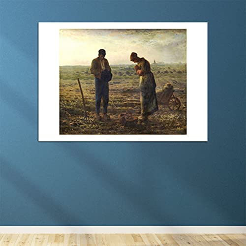 Tableau L'Angelus Millet Extra Large encadré semi-brillant - 4