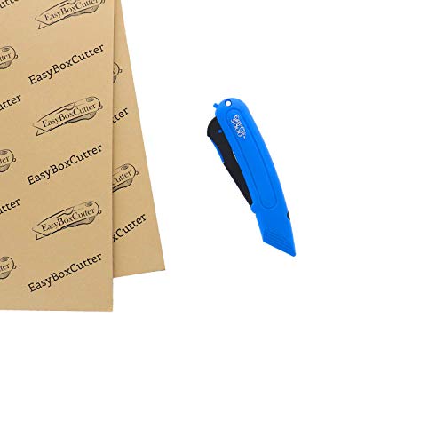 Modern Box Cutter for Home and School Use - High productivity and unique features with 100% guaranttee (5000 - Auto Retract, Blue)