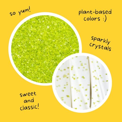 Image of Supernatural Twinkles Sprinkles, Emerald Green Sanding Sugar, Non-GMO, Vegan, 3oz, Made in USA