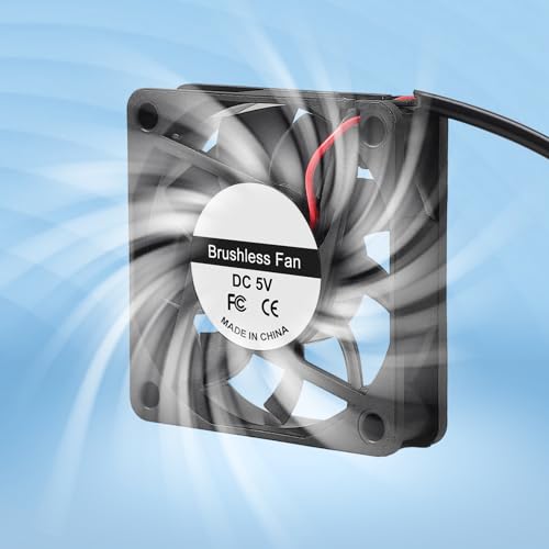 4 Stück 6015 Lüfter 60 x 60 x 15 mm DC 5 V 60 mm x 15 mm bürstenloser Lüfter, Ersatz-Kugellager-60-mm-Lüfter für die Kühlung von DIY-PC-Computergehäuse-Lüftern – USB