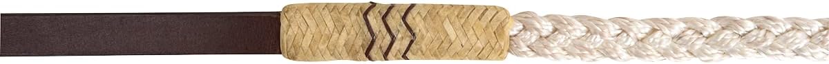 Cashel Braided Rawhide Buttons Roping Rein White